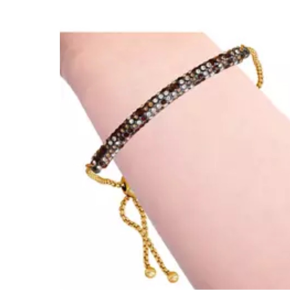 Elegant Gold and Brown Bracelet